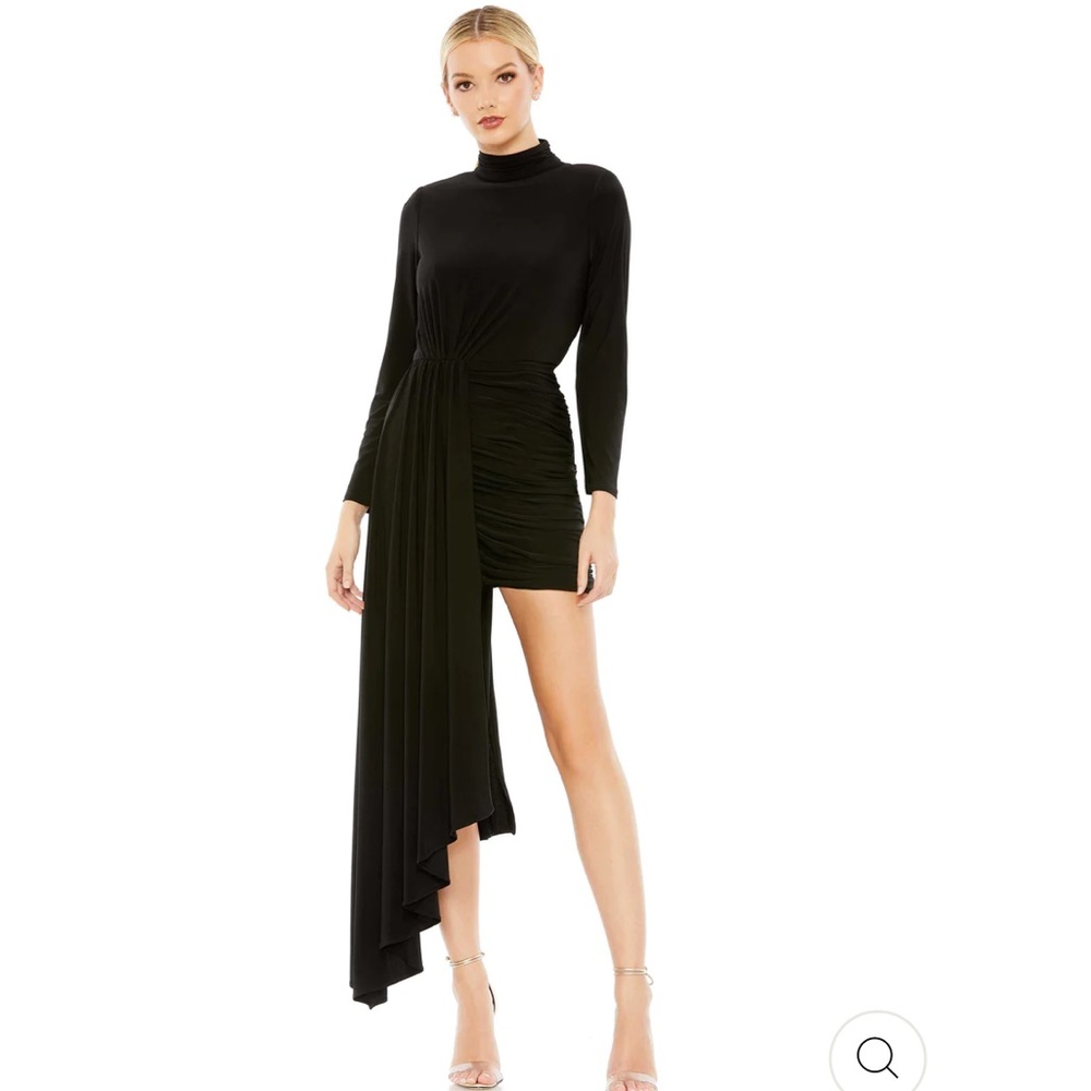 Mac Duggal Black Long Sleeve Dress